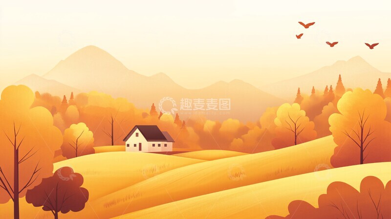 高清大图下载【趣麦麦图】金秋简约风景