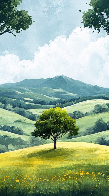 蓝天绿坡蓝天绿坡背景1