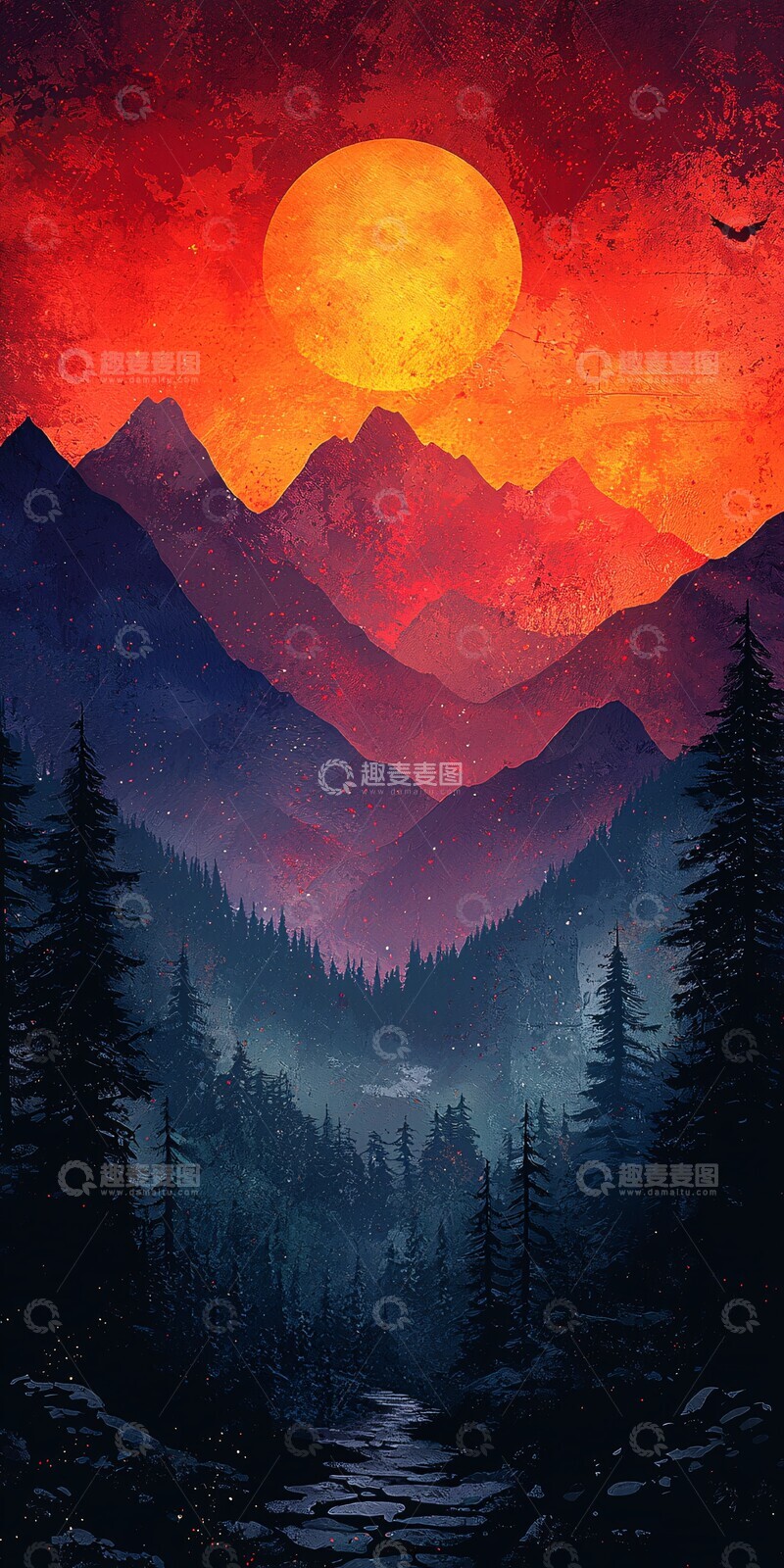 高清大图下载【趣麦麦图】简约风景背景