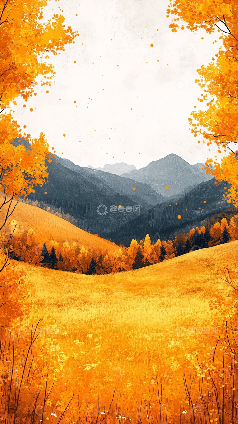 高清大图下载【趣麦麦图】黄色温暖背景图