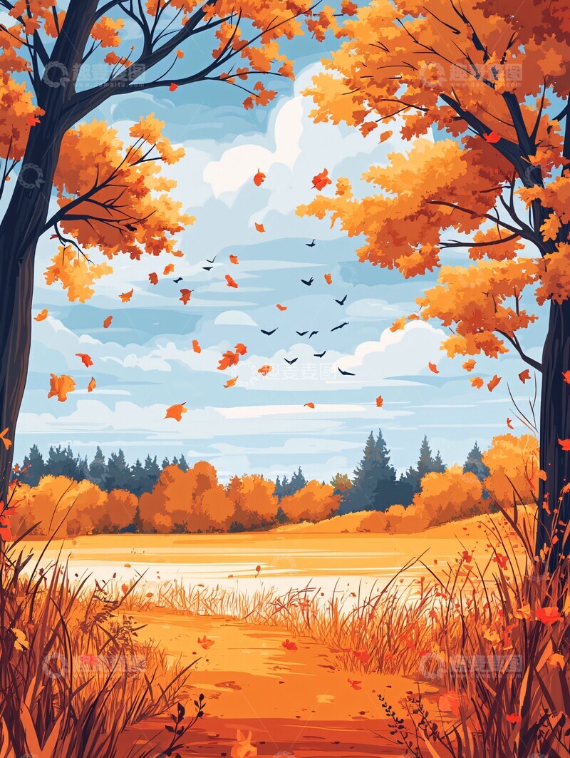 高清大图下载【趣麦麦图】秋日风景图秋日风景图画1