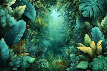 森林叶影森林边缘背景