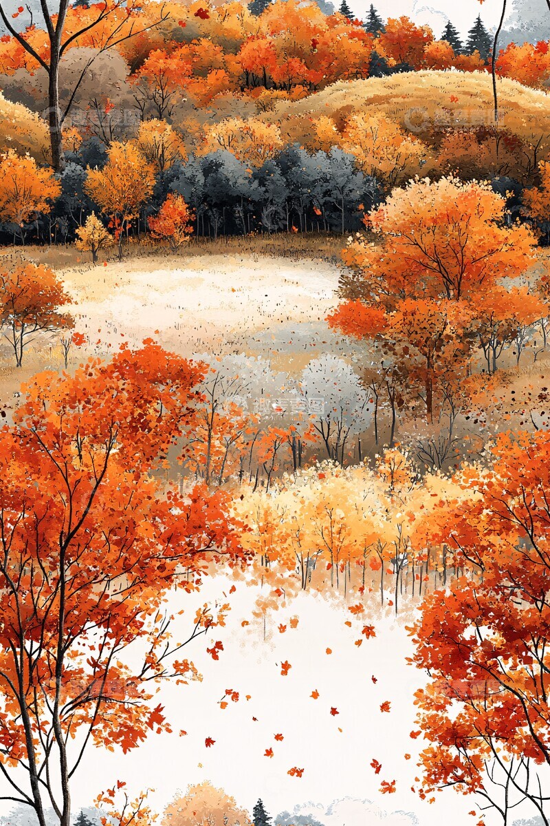 高清大图下载【趣麦麦图】秋色山坡秋色山坡田园1