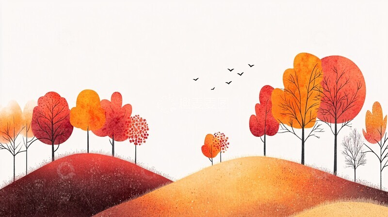 高清大图下载【趣麦麦图】秋日质感海报1