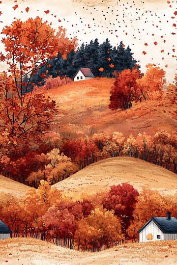 秋色山坡秋色山坡田园