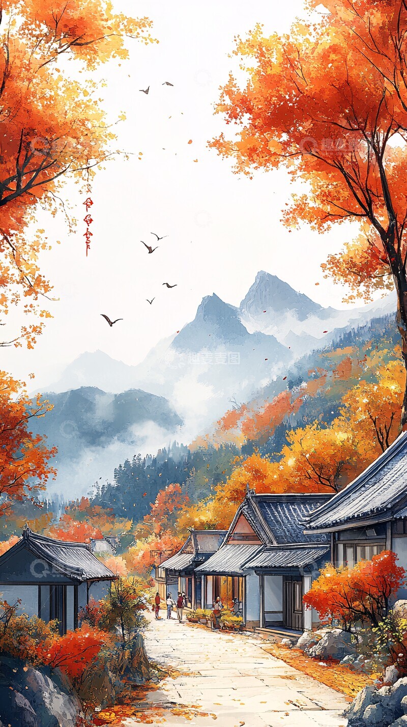 高清大图下载【趣麦麦图】立秋丰收景象