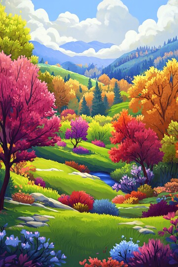 四季风光季节景色细节