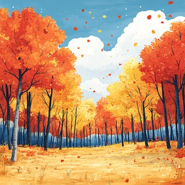 树林秋色树林秋色树木