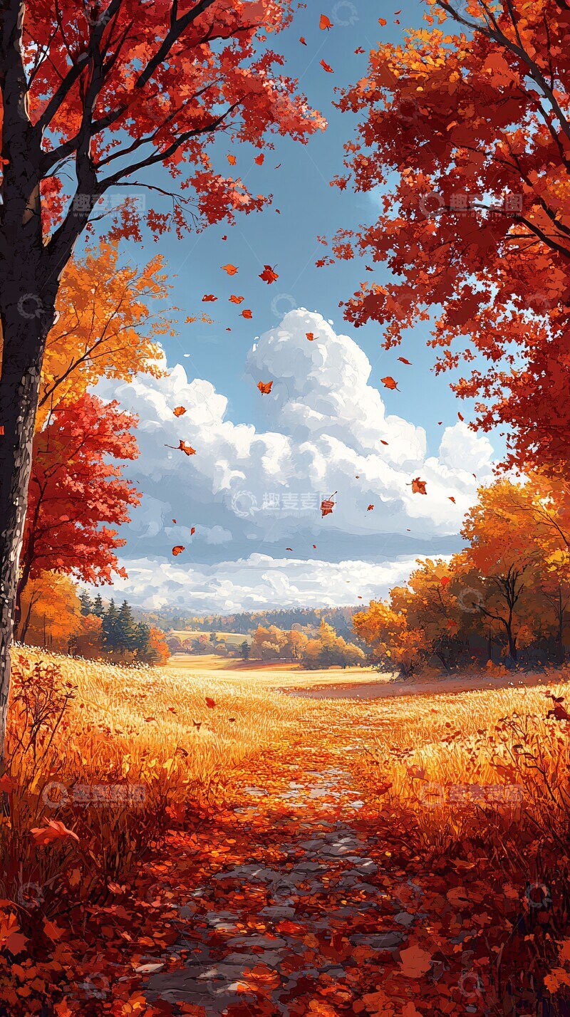 高清大图下载【趣麦麦图】初秋田野初秋田野天空2