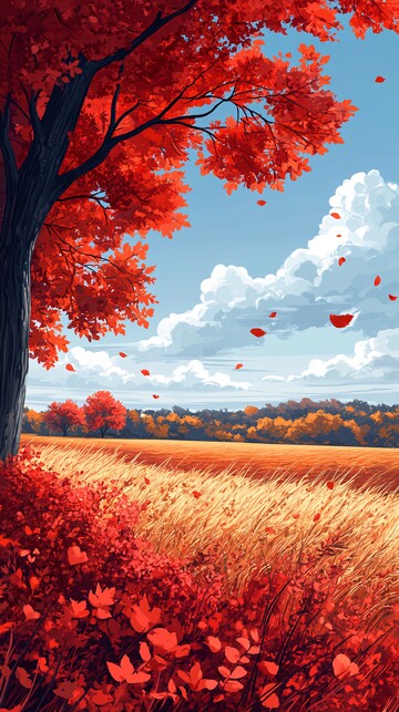 初秋田野初秋田野天空