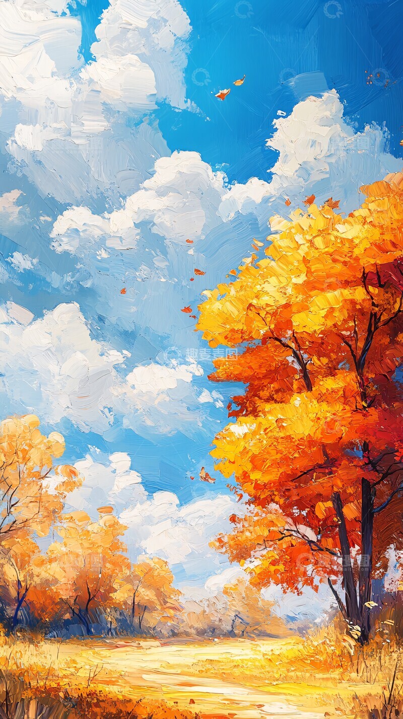 高清大图下载【趣麦麦图】秋日云端秋日云端黄色