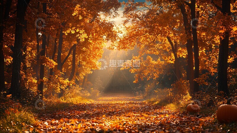 高清大图下载【趣麦麦图】秋叶丰硕大地3