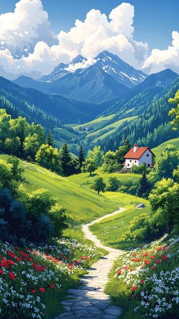 春日山野风景图2