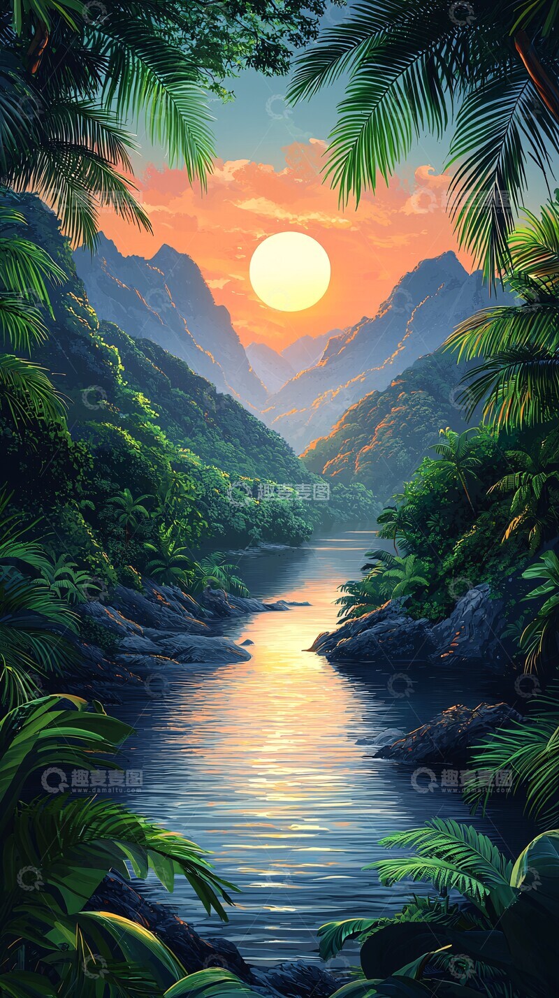 高清大图下载【趣麦麦图】热带雨林风光2