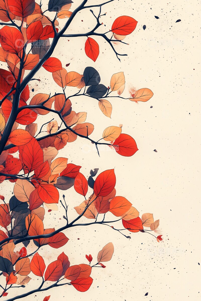 秋叶边框背景2