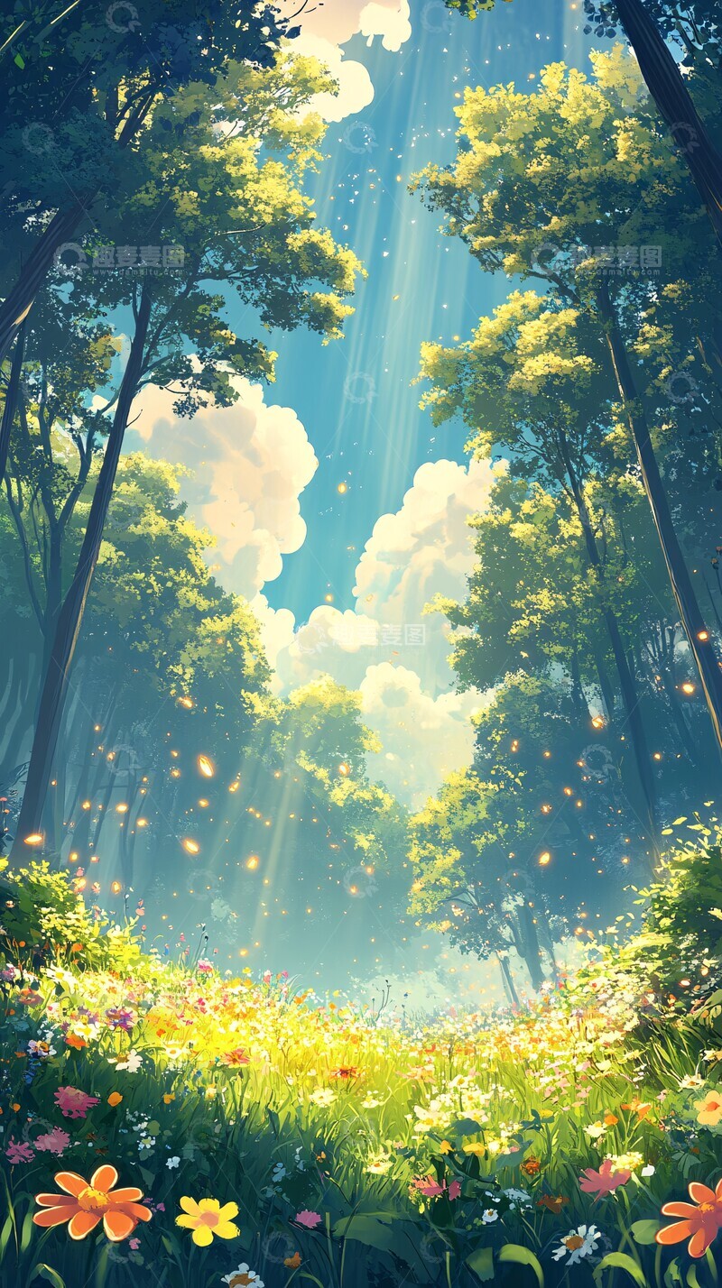 高清大图下载【趣麦麦图】阳光下的花田4