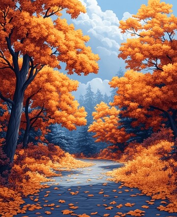 秋日森林儿童背景1