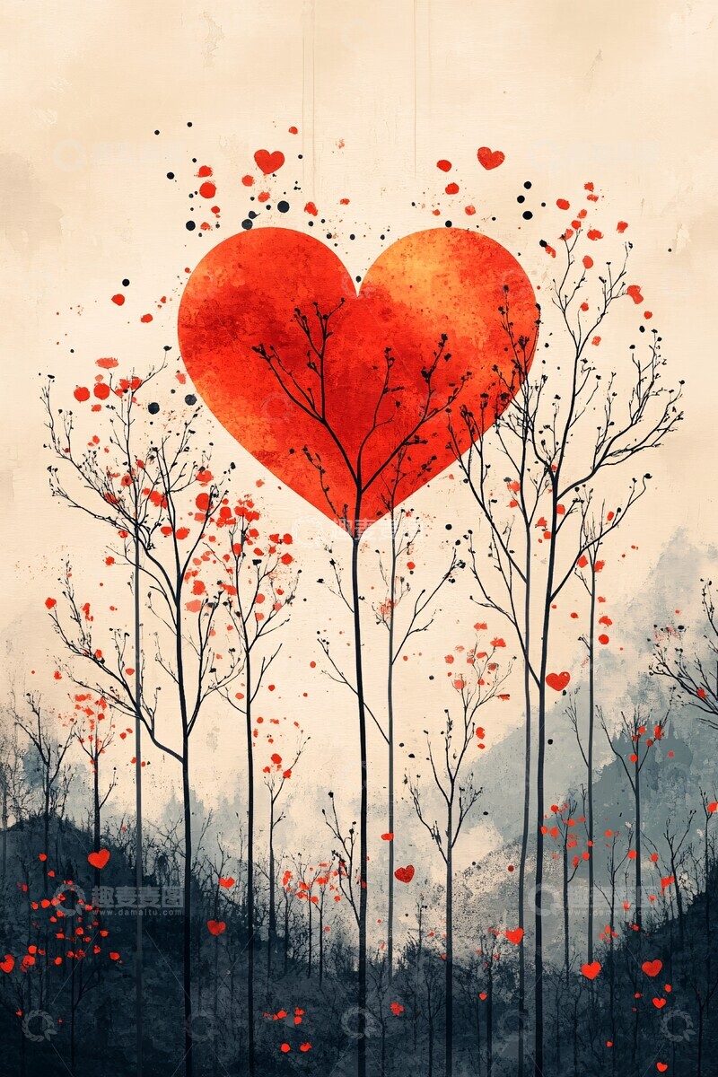 高清大图下载【趣麦麦图】二月图腾空心1