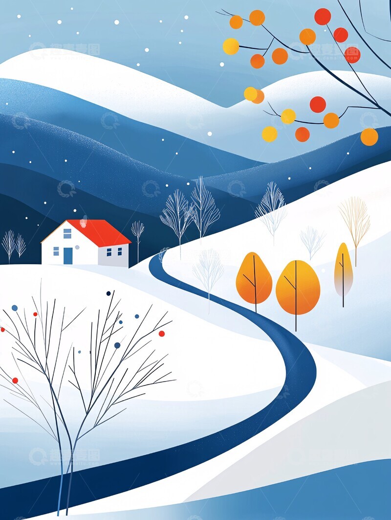 高清大图下载【趣麦麦图】冬日简约风景2