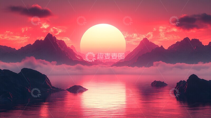 高清大图下载【趣麦麦图】渐变桌面壁纸1