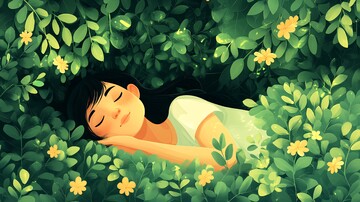 树下草地草地花园背景