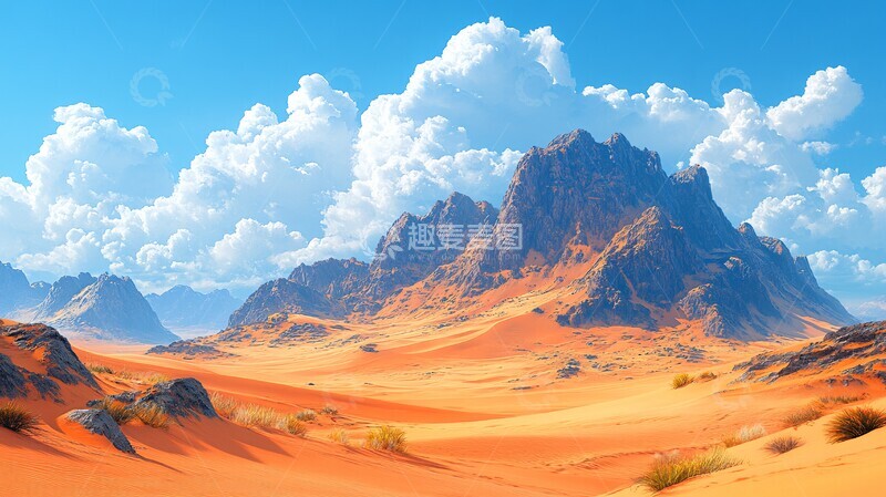 高清大图下载【趣麦麦图】沙丘与晴空沙丘晴空自然1