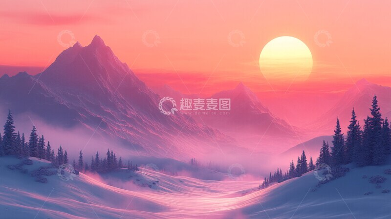 高清大图下载【趣麦麦图】渐变桌面壁纸