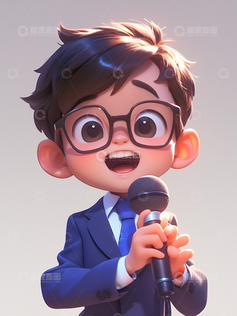 高清大图下载【趣麦麦图】小主持人舞台瞬间2