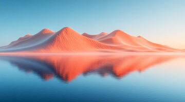 沙漠清晨水波纹