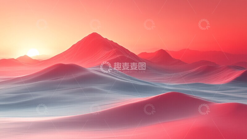 高清大图下载【趣麦麦图】灰岭流水流水天空背景3