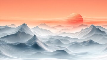 灰岭流水流水天空背景