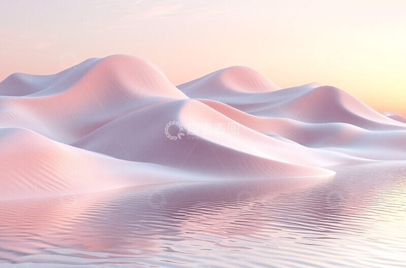 高清大图下载【趣麦麦图】沙丘水影沙丘水影反射2