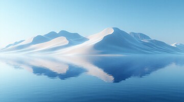 平静湖水与沙丘3