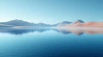 平静湖水与沙丘1