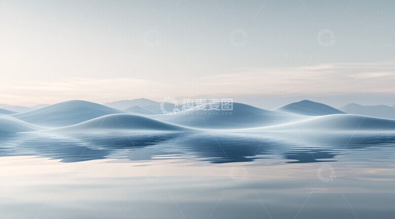 高清大图下载【趣麦麦图】-起伏水面景观