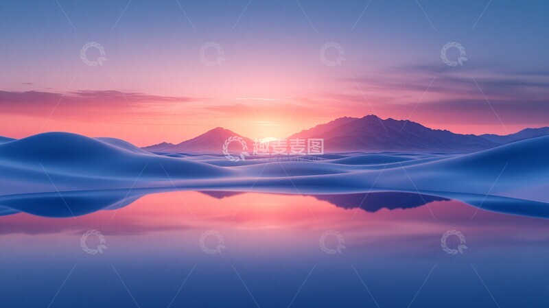 高清大图下载【趣麦麦图】沙漠夕照沙漠夕照山脉2