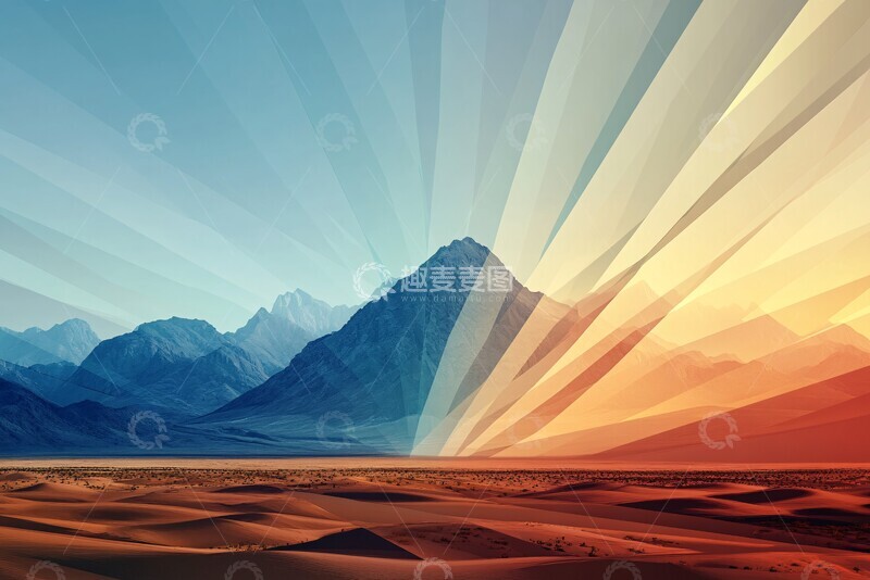 高清大图下载【趣麦麦图】沙漠中的幻影