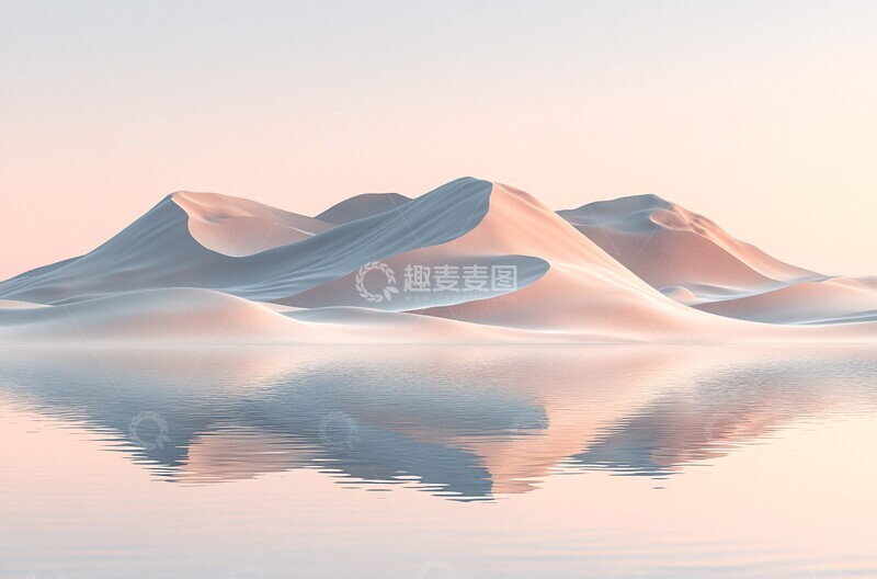 高清大图下载【趣麦麦图】沙丘水影沙丘水影反射3