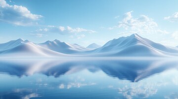 平静湖水与沙丘