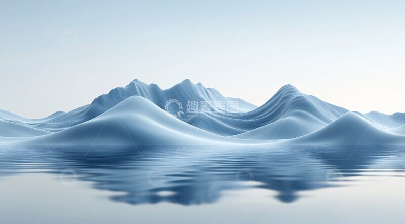 高清大图下载【趣麦麦图】起伏水面景观2