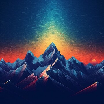 山峰与色彩山峰色彩数字