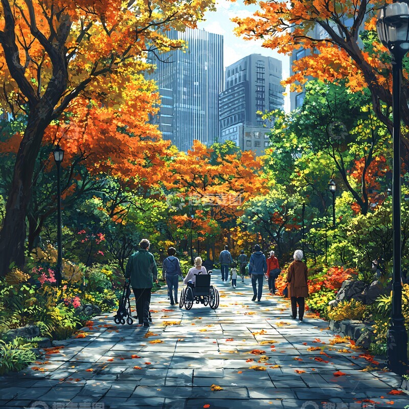 高清大图下载【趣麦麦图】无障碍出行人群