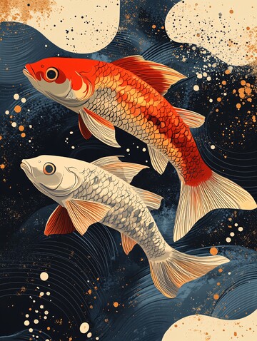 流动鱼群图案2