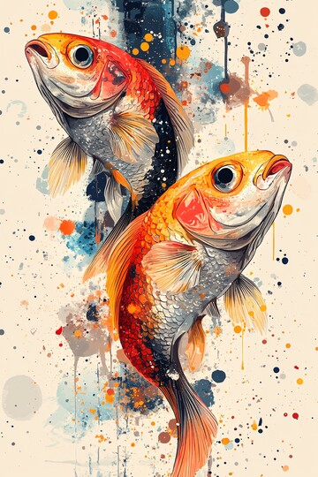 幻想鱼色彩插画1