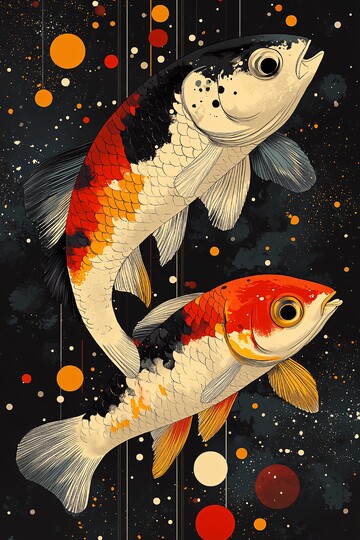 幻想鱼色彩插画