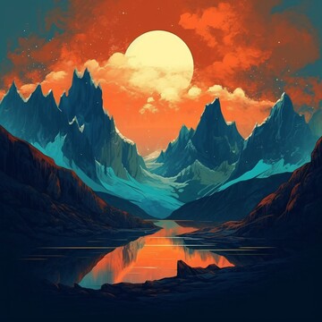 山峰与色彩山峰色彩数字2