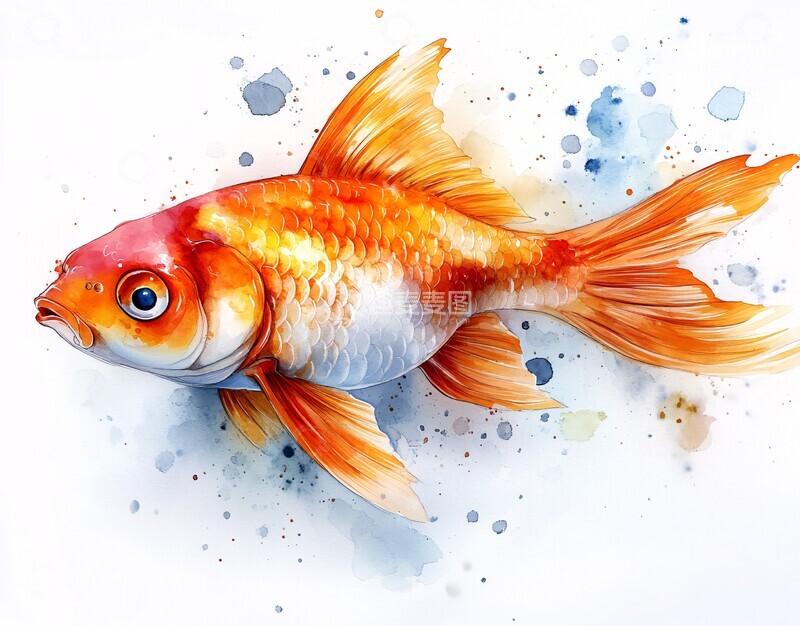 高清大图下载【趣麦麦图】鲤鱼卡通插画