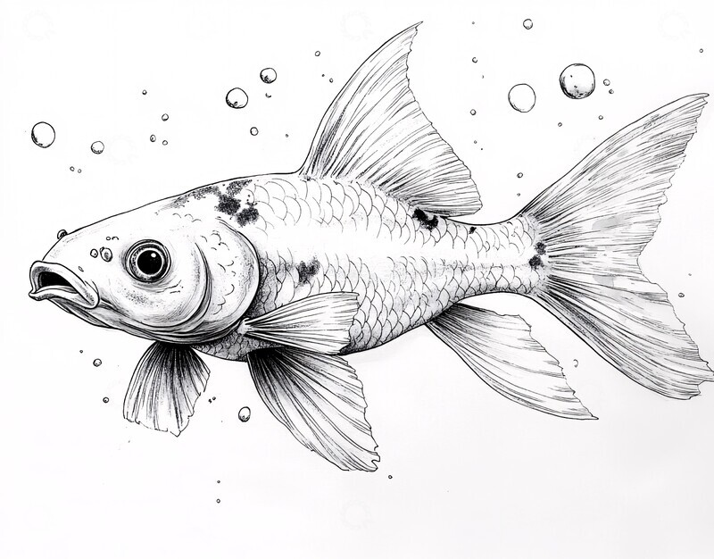 高清大图下载【趣麦麦图】鲤鱼卡通插画1