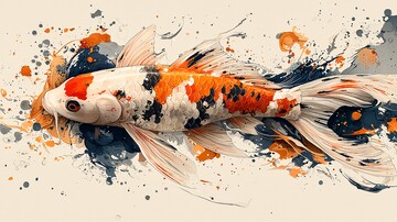 神秘锦鲤侧视图1