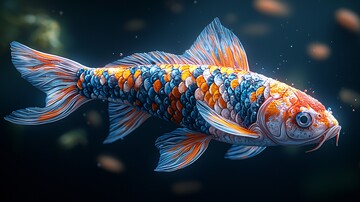 神秘锦鲤侧视图